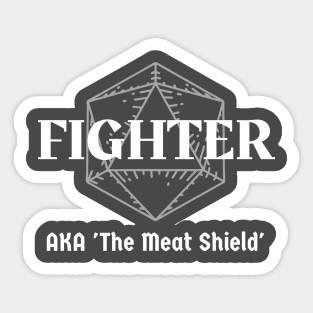 "AKA 'The Meat Shield'" Fight Class Print Sticker